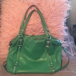 Beautiful Green Coach Bag
